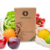 Obstbeutel 4er Set  3 Obst- und Gemüsebeutel  plus 1 Brottasche aus  100% Biobaumwolle [4 Stk.]