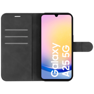 Just in Case Pu-Leder Book Hülle Schwarz Samsung Galaxy A25