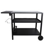 Grill Beistelltisch 127 x 64 x 84 cm schwarz
