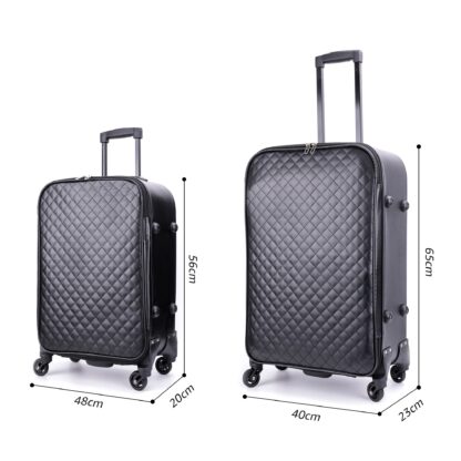 Reisekoffer Leder ODA 2er Set schwarz - Image 8
