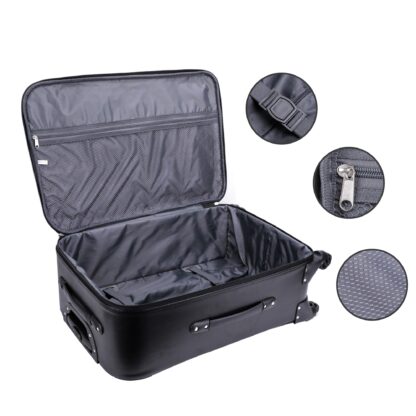 Reisekoffer Leder ODA 2er Set schwarz - Image 3