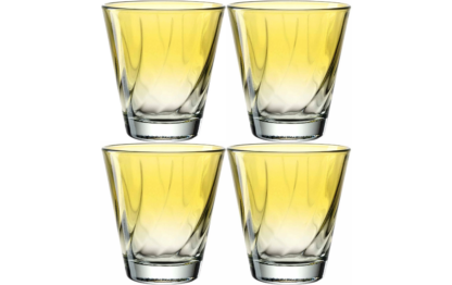 Leonardo Trinkglas Twist 215 ml, 4 Stück, Gelb