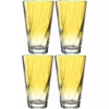Leonardo Trinkglas Twist 300 ml, 4 Stück, Gelb