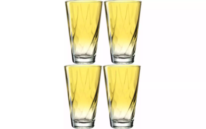 Leonardo Trinkglas Twist 300 ml, 4 Stück, Gelb
