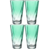 Leonardo Trinkglas Twist 300 ml, 4 Stück, Türkis