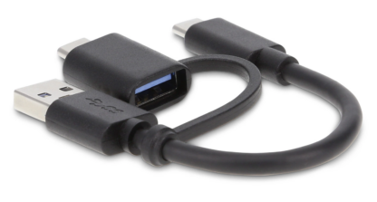 LMP 2-in-1 USB-C to USB-A & USB-C Datenkabel 15 cm - Image 2