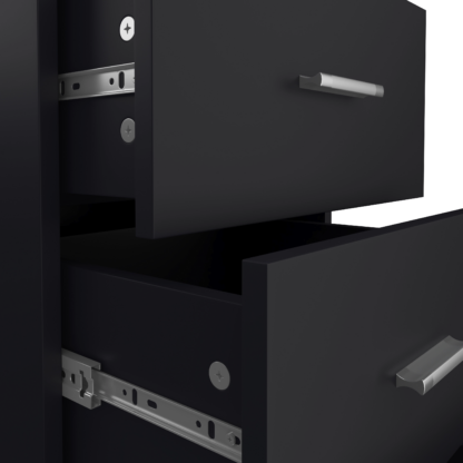 Nachttisch FORTE mit 3 Schubladen schwarz - Image 6