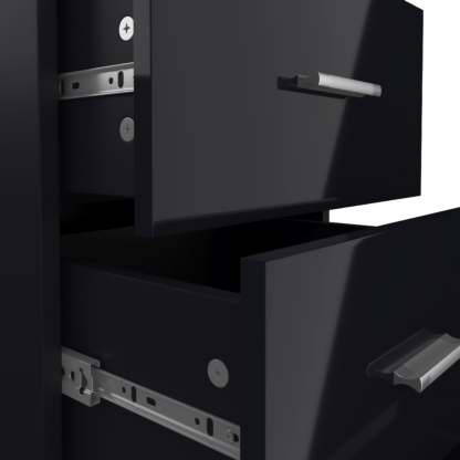 Nachttisch FORTE mit 3 Schubladen schwarz hochglanz - Image 6