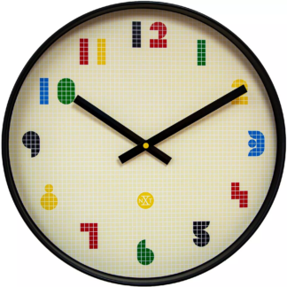 NeXtime Wanduhr Bit Ø 35 cm, Mehrfarbig