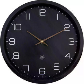 NeXtime Wanduhr Eco Ø 30 cm, Schwarz