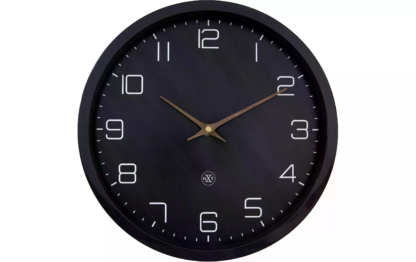 NeXtime Wanduhr Eco Ø 30 cm, Schwarz