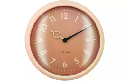 NeXtime Wanduhr Golden Hour Ø 30.5 cm, Pfirsich