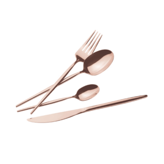 24 teiliges Besteckset Rose Gold