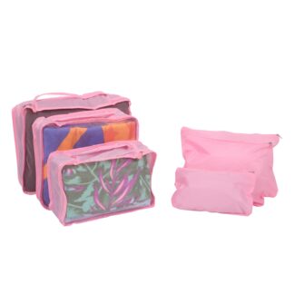Reiseorganizer Set 6-teilig rosa