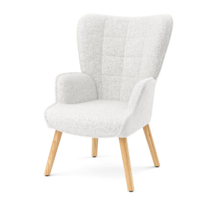 Sessel mit Hocker TEDDY weiss - Image 7