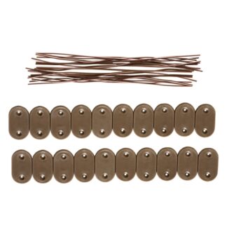 Sichtschutzmatte PVC Befestigungs-Kit 100 Stk. braun