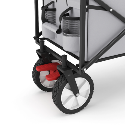 Bollerwagen faltbar mit Dach TOMMY grau - Image 7