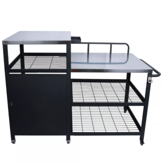 Grill Beistelltisch 135 x 70 x 107 cm schwarz