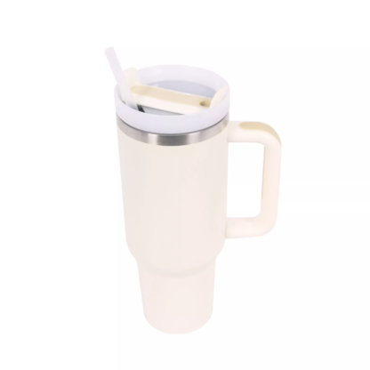 Thermobecher mit Strohhalm 1.1L creme - Image 2