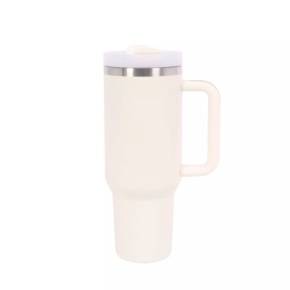 Thermobecher mit Strohhalm 1.1L creme - Image 3
