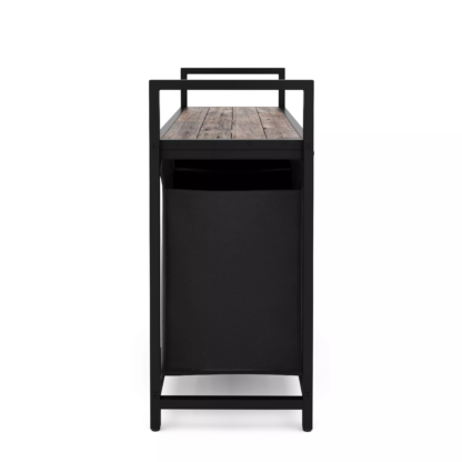 Wäschekorb mit 3 Fächer schwarz - Image 4