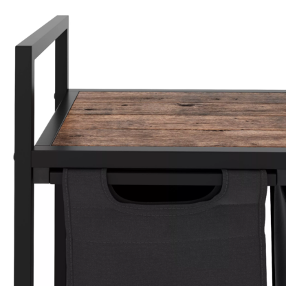 Wäschekorb mit 3 Fächer schwarz - Image 6