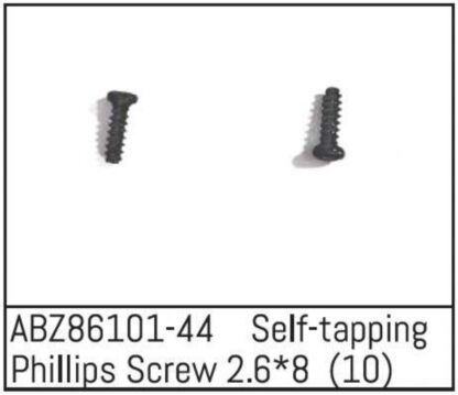 Self-tapping Phillips Screw 2.6*8 - Mini AMT (10)