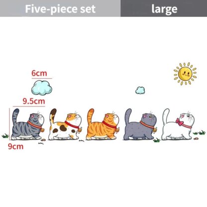 Katzen Auto-Sticker Set, 5-teilig - Image 7