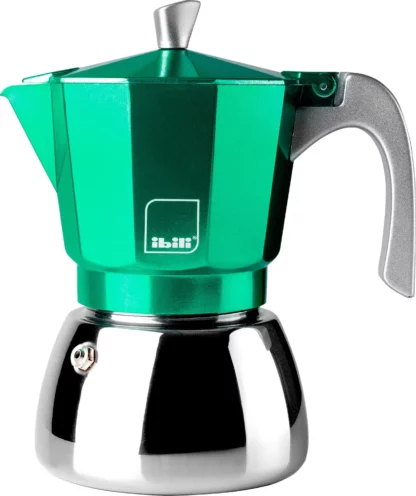 Espressokocher Elba grün 600 ml Ideal für den täglichen Gebrauch, um bis zu 12 Tassen Kaffee zuzubereiten