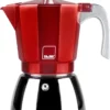 Espressokocher Elba rot 600 ml Für bis zu 12 Tassen, stilvolles Design