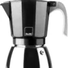Espressokocher Elba schwarz 600 ml Für bis zu 12 Tassen, elegantes schwarzes Design