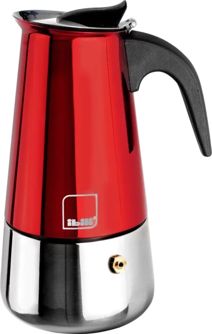 Espressokocher Moca Rosso 100 ml Perfekt für die Zubereitung von aromatischem Espresso