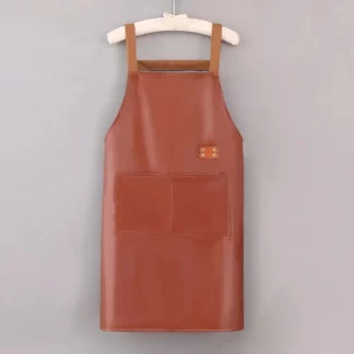 Grillschürze Wasserabweisende & ölresistente Schürze Dunkelbraun