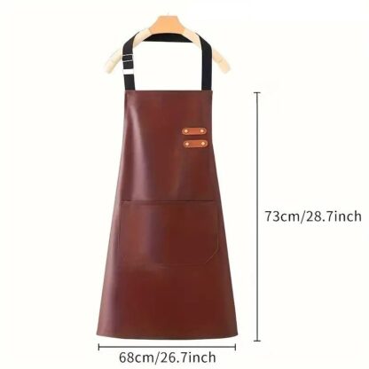 Kochschürze - Grillschürze mit Taschen Schwarz - Image 2