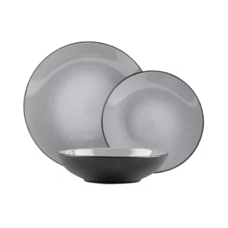 Tellerset 18teilig Aspen Collection grey