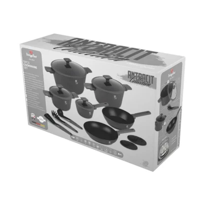 15-teiliges Kochgeschirr-Set matt Anthracite Collection - Image 2