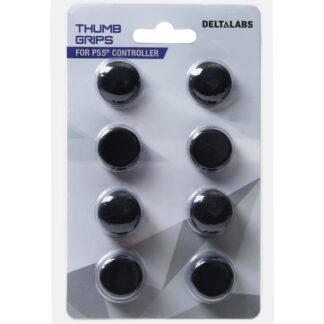 PS5 Thumb Grips, Silikon-Aufsätze mit Noppen für PS5 Dualsense Controller der PS5, Schwarz, 8 Stück