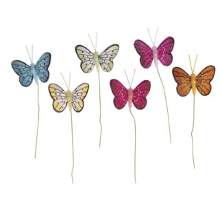 Deko Federschmetterling 5cm 6 Stk.