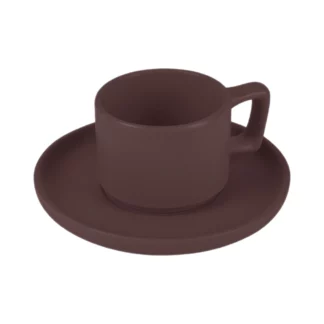 Espressotassenset 4 Stk. 100ml matt bordeaux Leonardo Collection