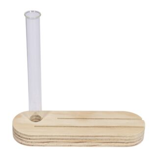 Holzhalter für Karten mit Reagenzglas Set