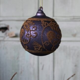 Violette Weihnachtskugel