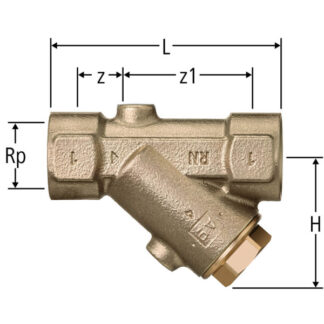 1 1/4" Schrägsitzfilter