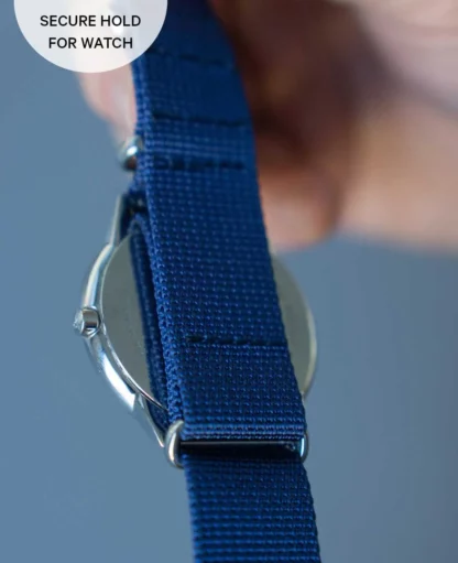 Uhrenarmband / Natostrap aus Nylon, 20mm, Blau - Image 4
