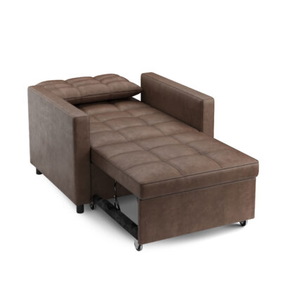 Sessel Leder mit Schlaffunktion LINO braun - Image 5
