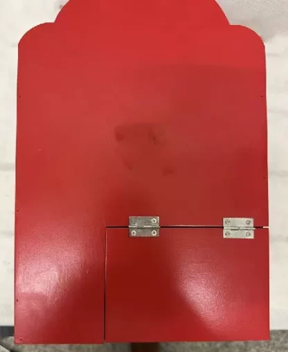 Deko Briefkasten Santa  aus Holz bemalt in der  Farbe rot H29cm [4 Stk.] - Image 5