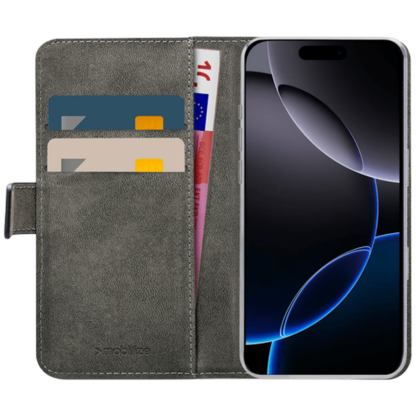 Mobilize Pu-Leder Book Hülle Schwarz Apple iPhone 16 Pro