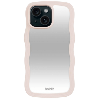 Holdit Wavy TPU Back Cover Beige/Spiegel Apple iPhone 13/14/15