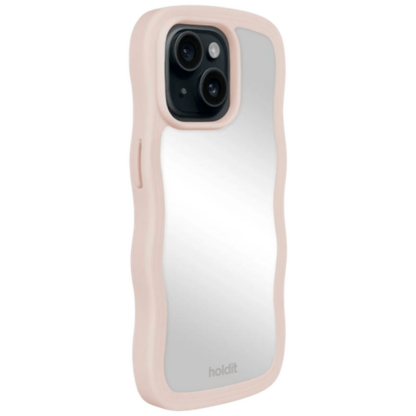 Holdit Wavy TPU Back Cover Beige/Spiegel Apple iPhone 13/14/15 - Image 2