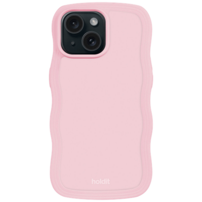 Holdit Wavy TPU Back Cover Rosa Apple iPhone 13/14/15