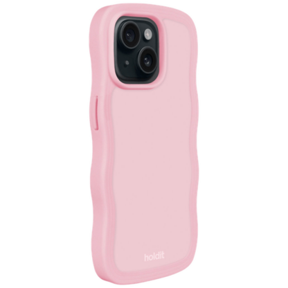 Holdit Wavy TPU Back Cover Rosa Apple iPhone 13/14/15 - Image 2